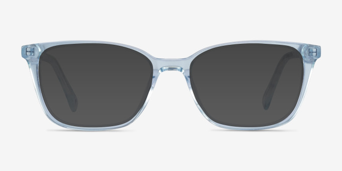 Cheesecake Clear Blue AcetateEyeglass Frames from EyeBuyDirect, with Tinted Lenses