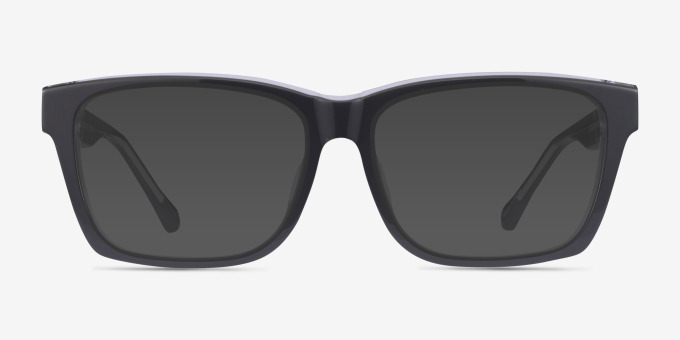 Shuffle Gray AcetateEyeglass Frames from EyeBuyDirect, with Tinted Lenses