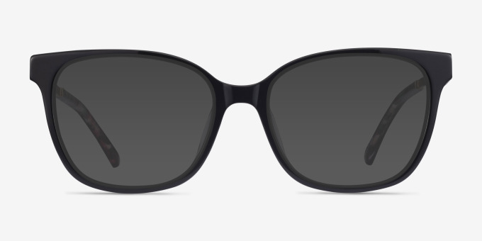 Miracle Black Gold AcetateEyeglass Frames from EyeBuyDirect, with Tinted Lenses