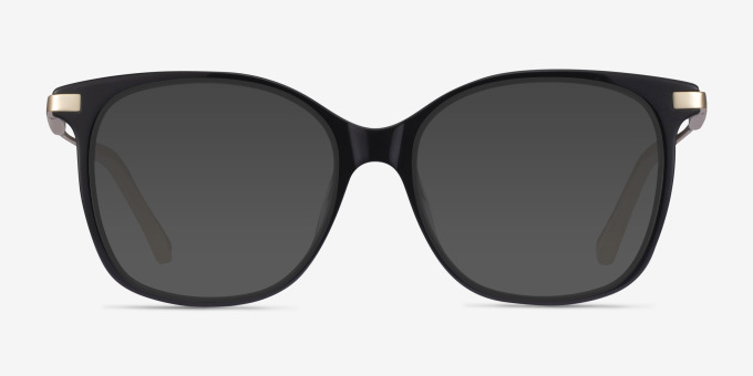 Celestial Black Gold AcetateEyeglass Frames from EyeBuyDirect, with Tinted Lenses