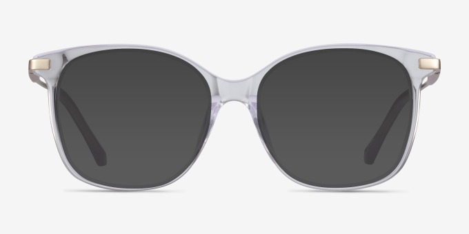 Celestial Clear Gold AcetateEyeglass Frames from EyeBuyDirect, with Tinted Lenses