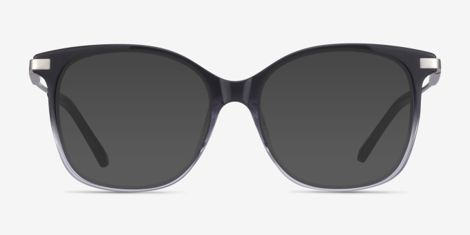 Celestial Black Clear AcetateEyeglass Frames from EyeBuyDirect, with Tinted Lenses