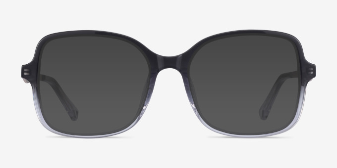 Clematis Black Clear AcetateEyeglass Frames from EyeBuyDirect, with Tinted Lenses