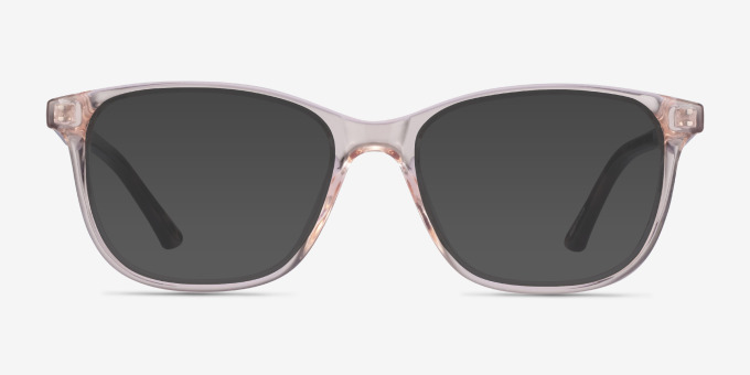 Paint Clear Pink Floral PlasticEyeglass Frames from EyeBuyDirect, with Tinted Lenses