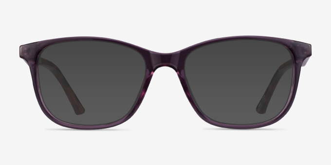 Paint Purple Tortoise PlasticEyeglass Frames from EyeBuyDirect, with Tinted Lenses