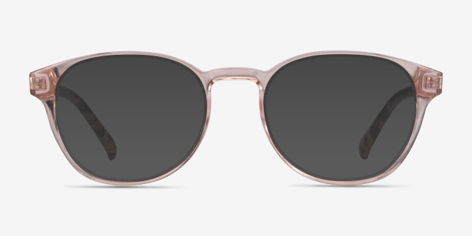 Cool Clear Pink Floral PlasticEyeglass Frames from EyeBuyDirect, with Tinted Lenses
