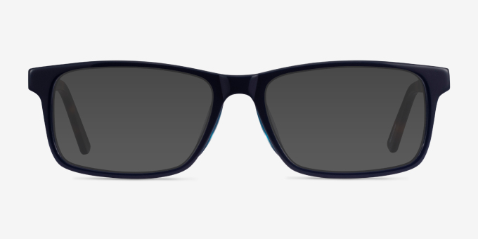 Osmotic Dark Blue Tortoise AcetateEyeglass Frames from EyeBuyDirect, with Tinted Lenses