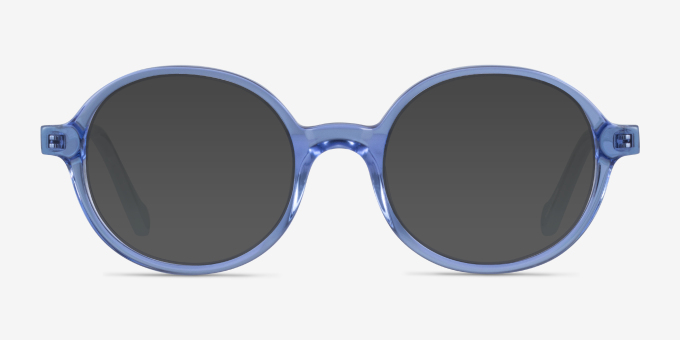 Confetti Clear Blue AcetateEyeglass Frames from EyeBuyDirect, with Tinted Lenses
