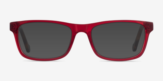 Scuba Red Tortoise AcetateEyeglass Frames from EyeBuyDirect, with Tinted Lenses