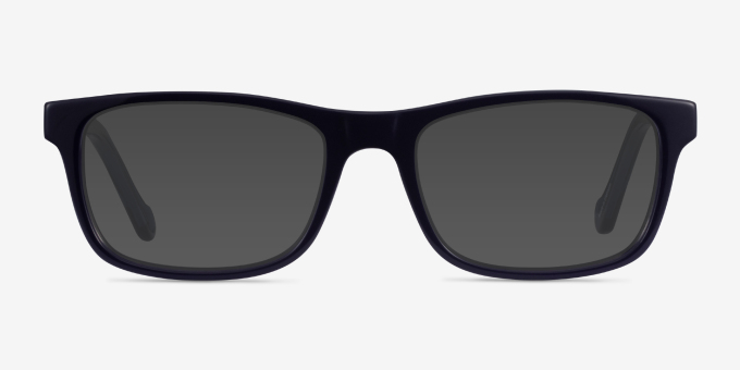 Scuba Dark Purple Clear Blue AcetateEyeglass Frames from EyeBuyDirect, with Tinted Lenses
