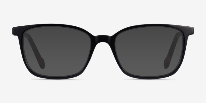 Travel Black Tortoise AcetateEyeglass Frames from EyeBuyDirect, with Tinted Lenses