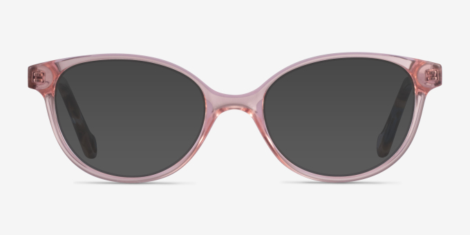 Grenadine Clear Pink Floral AcetateEyeglass Frames from EyeBuyDirect, with Tinted Lenses