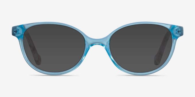 Grenadine Clear Blue Floral AcetateEyeglass Frames from EyeBuyDirect, with Tinted Lenses