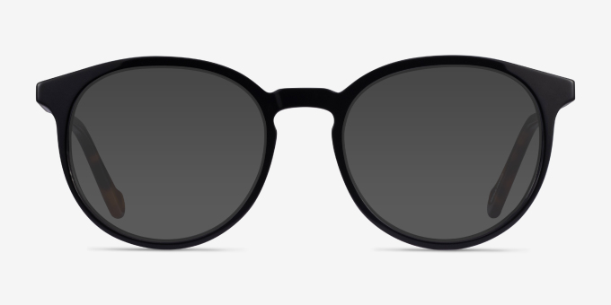 Saturn Black Tortoise AcetateEyeglass Frames from EyeBuyDirect, with Tinted Lenses