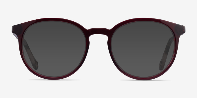 Saturn Mulberry Tortoise AcetateEyeglass Frames from EyeBuyDirect, with Tinted Lenses