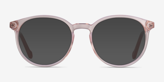 Saturn Clear Pink Terracotta AcetateEyeglass Frames from EyeBuyDirect, with Tinted Lenses
