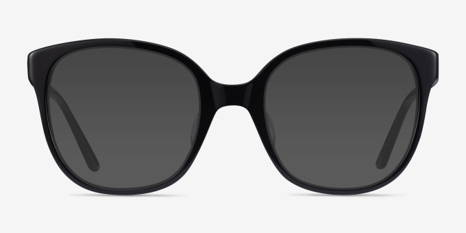 Osmanthus Black AcetateEyeglass Frames from EyeBuyDirect, with Tinted Lenses