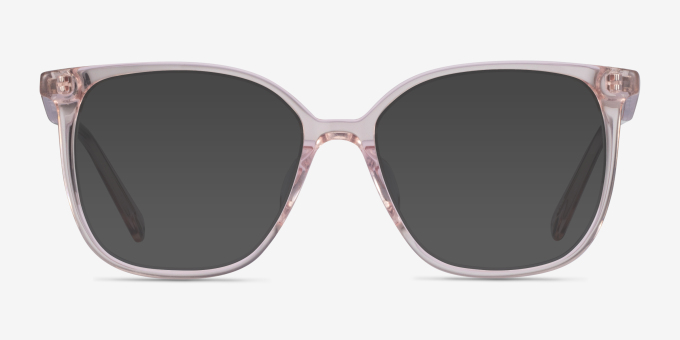 Latte Clear Pink AcetateEyeglass Frames from EyeBuyDirect, with Tinted Lenses