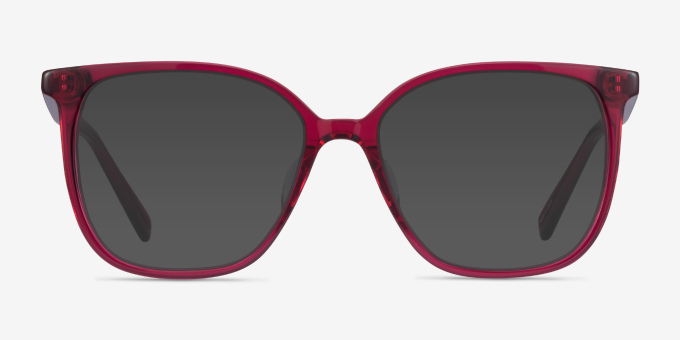 Latte Raspberry AcetateEyeglass Frames from EyeBuyDirect, with Tinted Lenses
