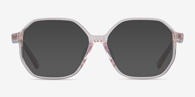 Crepuscule Clear Beige AcetateEyeglass Frames from EyeBuyDirect, with Tinted Lenses