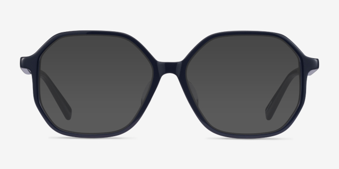 Crepuscule Navy AcetateEyeglass Frames from EyeBuyDirect, with Tinted Lenses