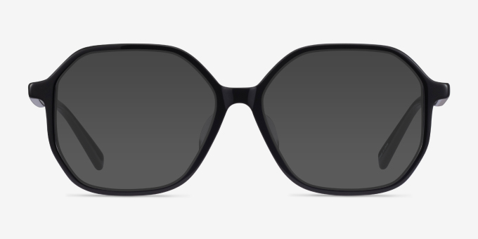 Crepuscule Black AcetateEyeglass Frames from EyeBuyDirect, with Tinted Lenses