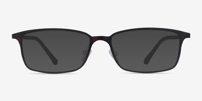Modest Matte Tortoise MetalEyeglass Frames from EyeBuyDirect, with Tinted Lenses
