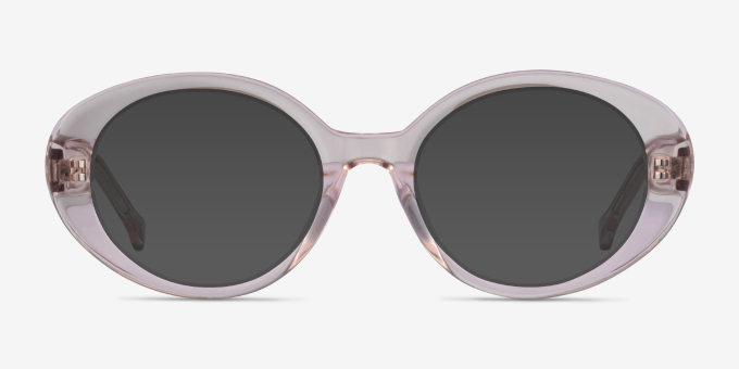 Bree Clear Beige AcetateEyeglass Frames from EyeBuyDirect, with Tinted Lenses