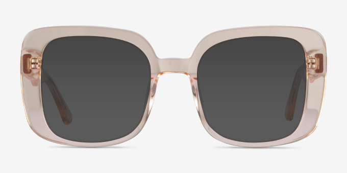 Calista Clear Yellow AcetateEyeglass Frames from EyeBuyDirect, with Tinted Lenses