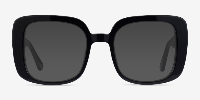Calista Black AcetateEyeglass Frames from EyeBuyDirect, with Tinted Lenses
