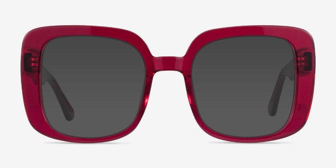 Calista Square Raspberry Glasses for Women | Eyebuydirect