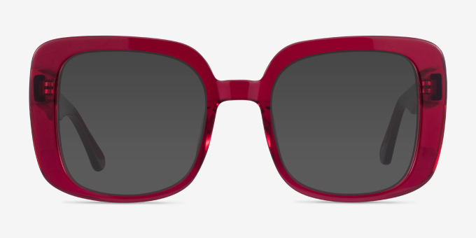 Calista Raspberry AcetateEyeglass Frames from EyeBuyDirect, with Tinted Lenses