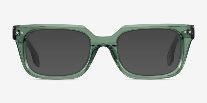 Kit Clear Green AcetateEyeglass Frames from EyeBuyDirect, with Tinted Lenses