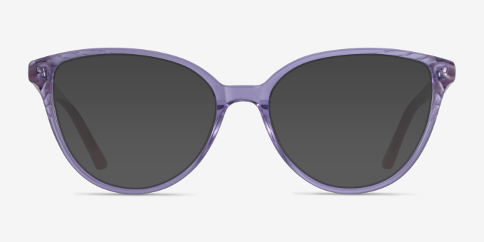 Wonder Clear Purple Pink AcetateEyeglass Frames from EyeBuyDirect, with Tinted Lenses