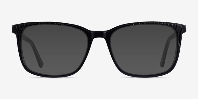 Meridian Black AcetateEyeglass Frames from EyeBuyDirect, with Tinted Lenses