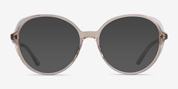 Pure Champagne Alternative MaterialsEyeglass Frames from EyeBuyDirect, with Tinted Lenses