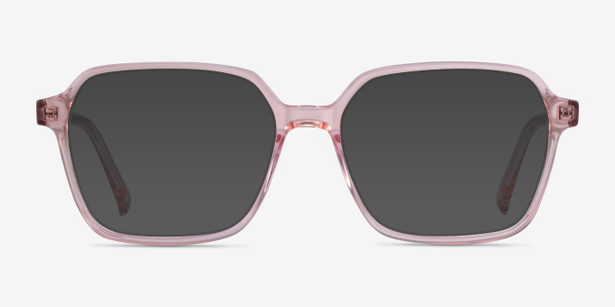 Bucolic Clear Pink Alternative MaterialsEyeglass Frames from EyeBuyDirect, with Tinted Lenses