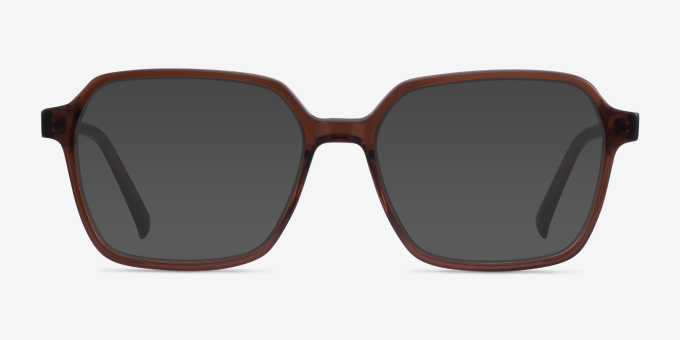 Bucolic Clear Brown Alternative MaterialsEyeglass Frames from EyeBuyDirect, with Tinted Lenses