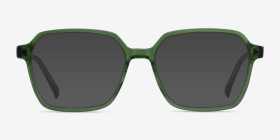 Bucolic Clear Green Acétate Montures de lunettes de vue d'EyeBuyDirect, with Tinted Lenses