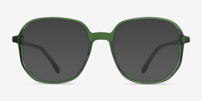 Natural Clear Green Alternative MaterialsEyeglass Frames from EyeBuyDirect, with Tinted Lenses