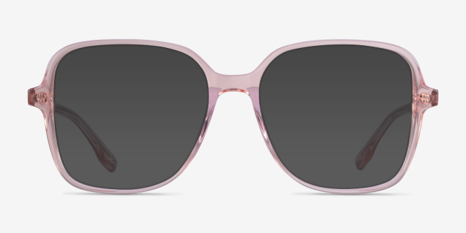 Bloom Clear Pink Alternative MaterialsEyeglass Frames from EyeBuyDirect, with Tinted Lenses