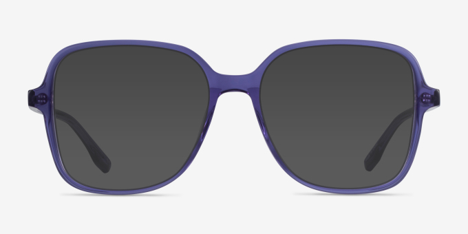 Bloom Clear Purple Alternative MaterialsEyeglass Frames from EyeBuyDirect, with Tinted Lenses