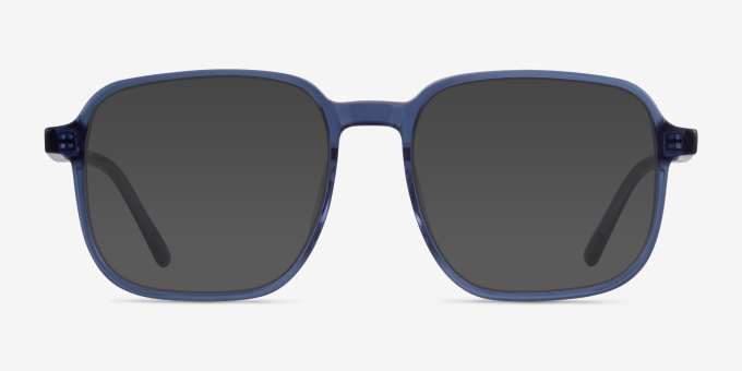 Ozone Clear Blue Alternative MaterialsEyeglass Frames from EyeBuyDirect, with Tinted Lenses