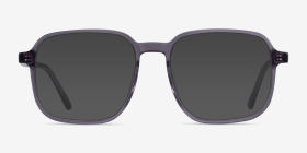 Ozone Clear Gray Acétate Montures de lunettes de vue d'EyeBuyDirect, with Tinted Lenses