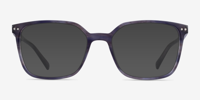 Conscious Blue Striped Alternative MaterialsEyeglass Frames from EyeBuyDirect, with Tinted Lenses