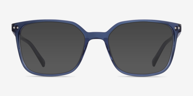 Conscious Clear Blue Alternative MaterialsEyeglass Frames from EyeBuyDirect, with Tinted Lenses