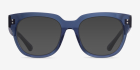 Life Clear Blue Acétate Montures de lunettes de vue d'EyeBuyDirect, with Tinted Lenses