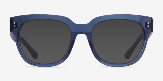 Life Clear Blue Alternative MaterialsEyeglass Frames from EyeBuyDirect, with Tinted Lenses