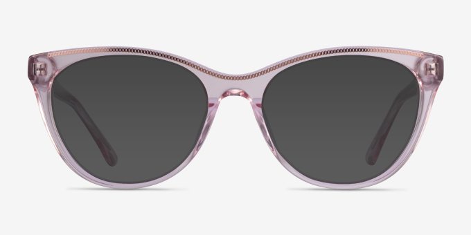 Felicity Clear Pink Rose Gold AcetateEyeglass Frames from EyeBuyDirect, with Tinted Lenses