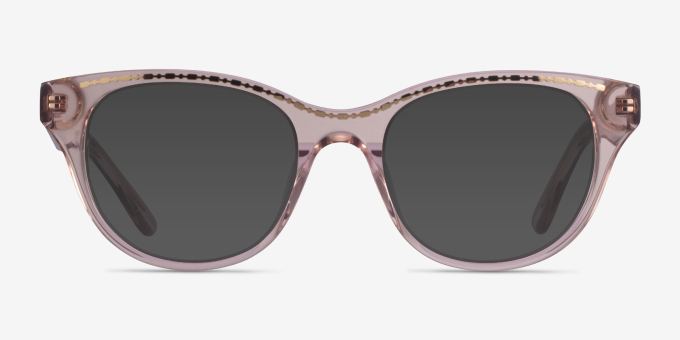 Arcady Clear Pink Gold AcetateEyeglass Frames from EyeBuyDirect, with Tinted Lenses